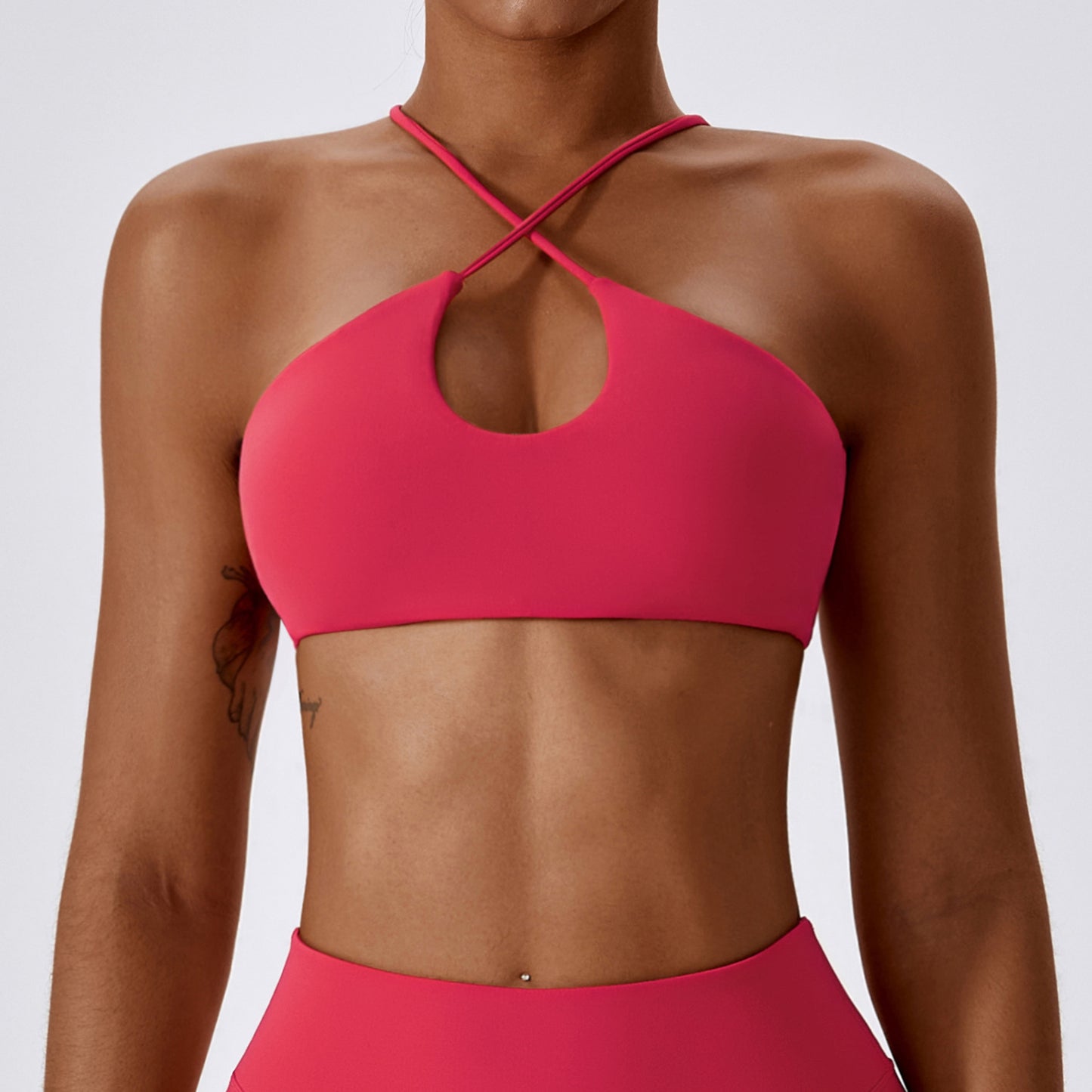 Cross Push Up Back Yoga Bra