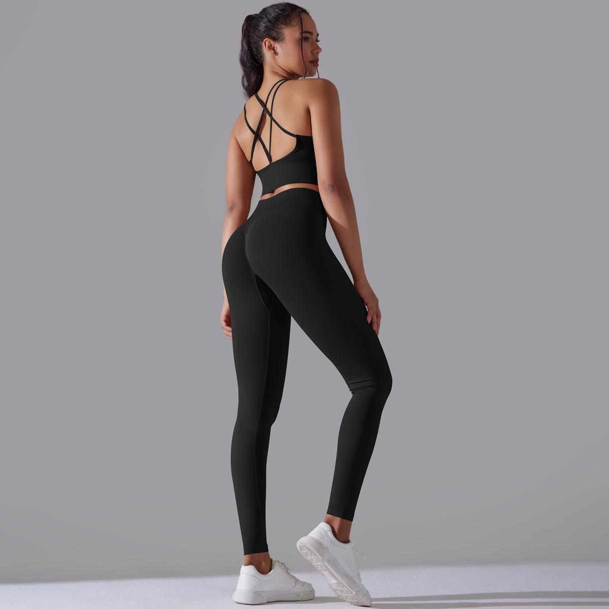 Seamless Knitted High Waist Yoga Suit